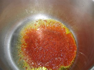 Freír el tomate